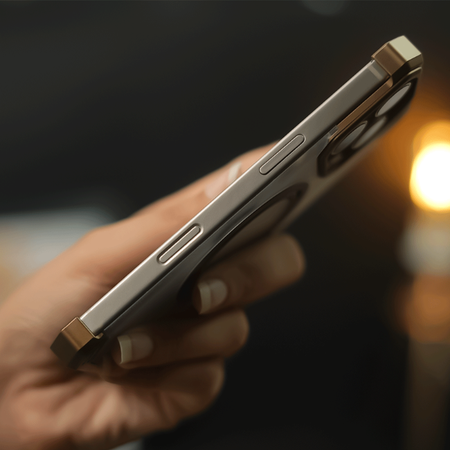 Sleek Frameless Magnetic Metal iPhone Case – Grey (Joker) - Image 5