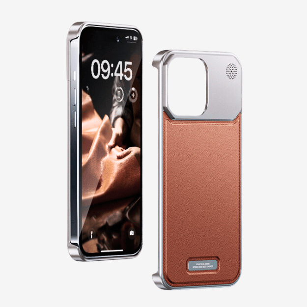 Luxury Fragrance Leather Rimless Silver iPhone Case – Ronaldo - Image 5