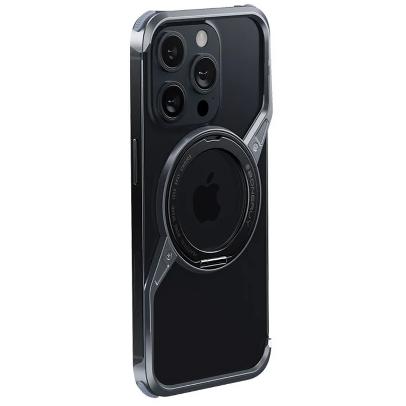 Rotating Magnetic Grip Aluminum iPhone Case – Shockproof Metal Cover - Nexis - Image 5