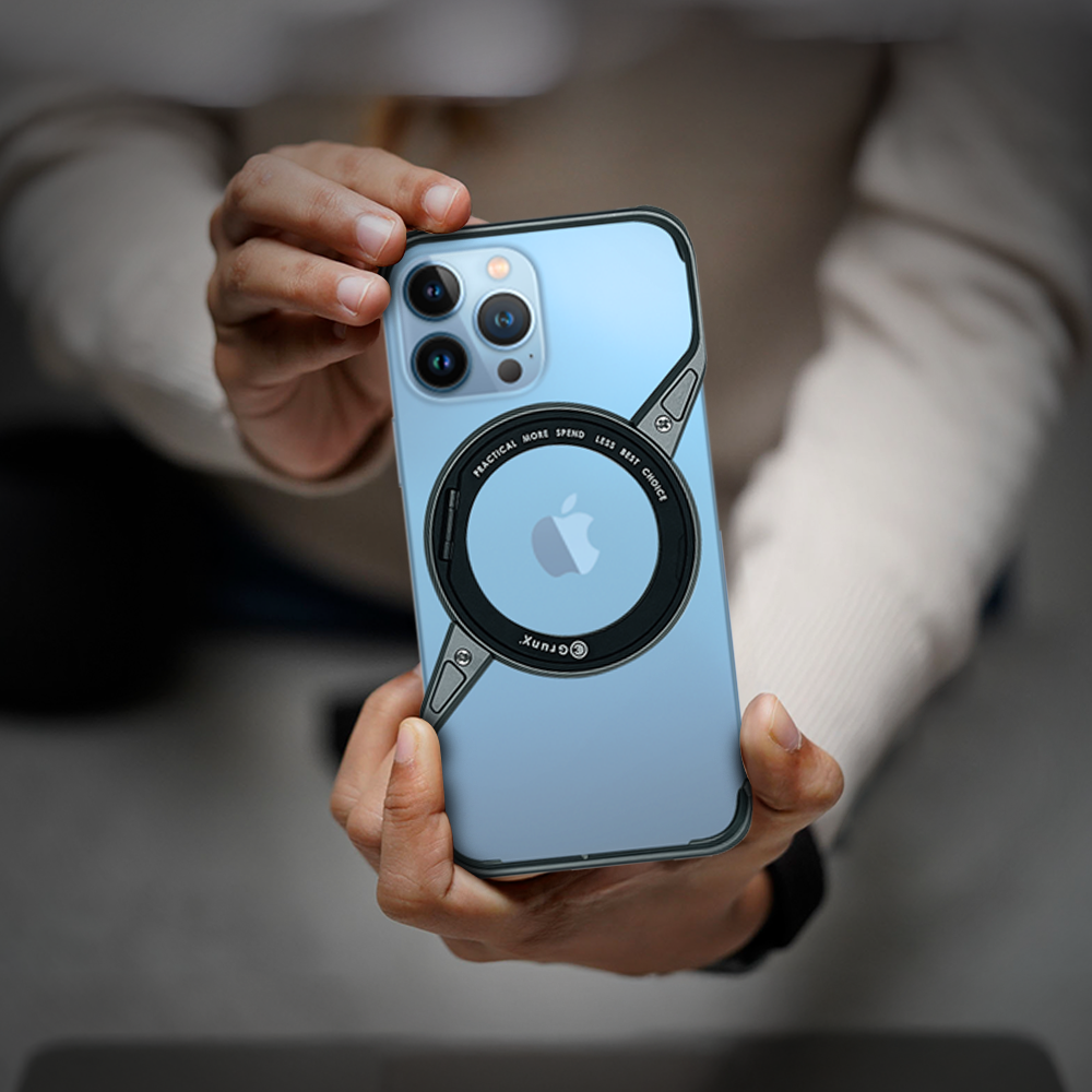 Rotating Magnetic Grip Aluminum iPhone Case – Shockproof Metal Cover - Nexis - Image 6