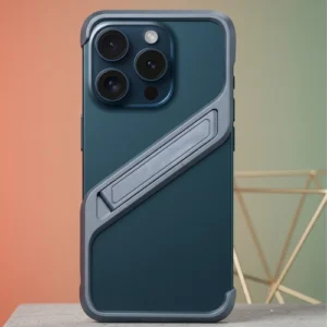Protective Shield Kickstand Alloy iPhone Case – shockproof metal cover with built-in stand and reinforced camera protection