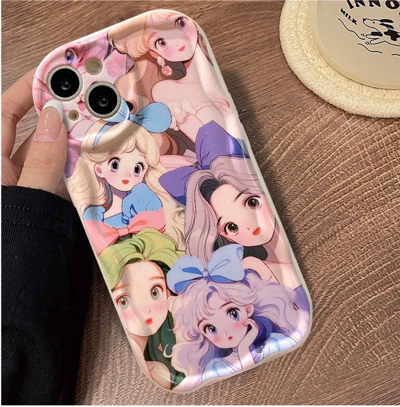 Elegant Women Wave Print White iPhone Case – Alia - Image 2