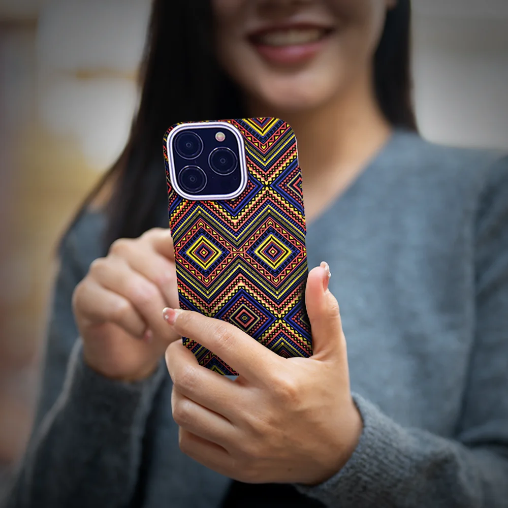 Night Light Magnetic Carbon Fiber iPhone Case – MagSafe Glow Shockproof Cover – Blue – Award - Image 3