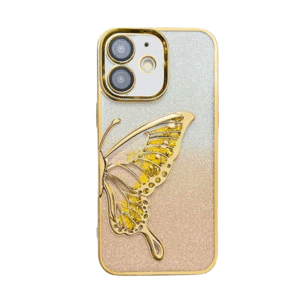 Cute Quicksand 3D Butterfly Pink iPhone Case – Butterfly