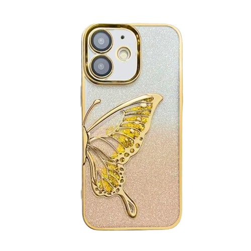 3D Butterfly Quicksand iPhone Case – Liquid Glitter Shockproof Stylish Cover - Image 2