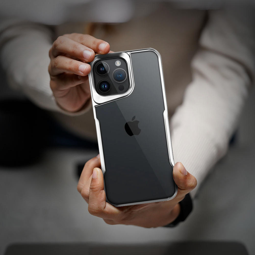 Transparent Acrylic iPhone Case with Electroplated Frame – Scratch Resistant & Shockproof (Cloud Gate) - Image 3