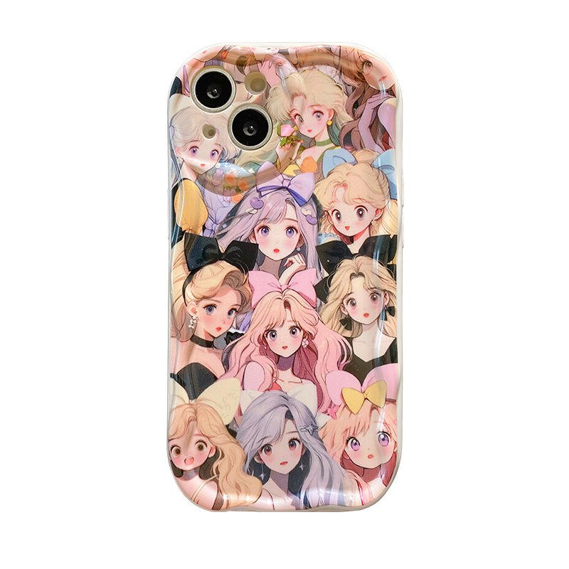 Elegant Women Wave Print White iPhone Case – Alia