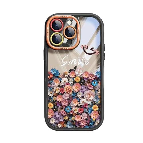 Shockproof Flower Pattern Glitter iPhone Case – Stylish Floral Protective Cover - Image 2
