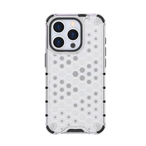 Translucent Honeycomb Shockproof iPhone Case – Slim Armor Clear Protective Cover – Honeycom - Image 2