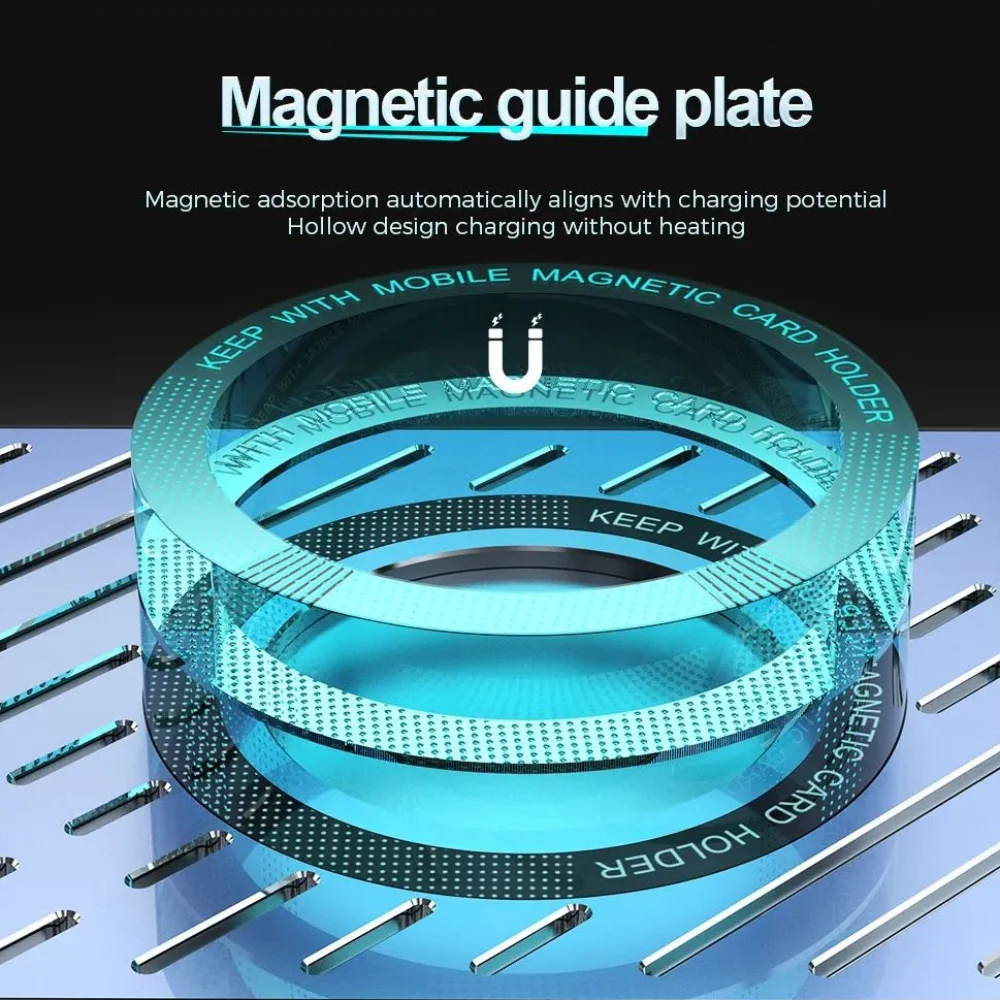 Blue Metal MagSafe iPhone Case with Shockproof TPU Frame & Cooling Design – Ice - Image 6