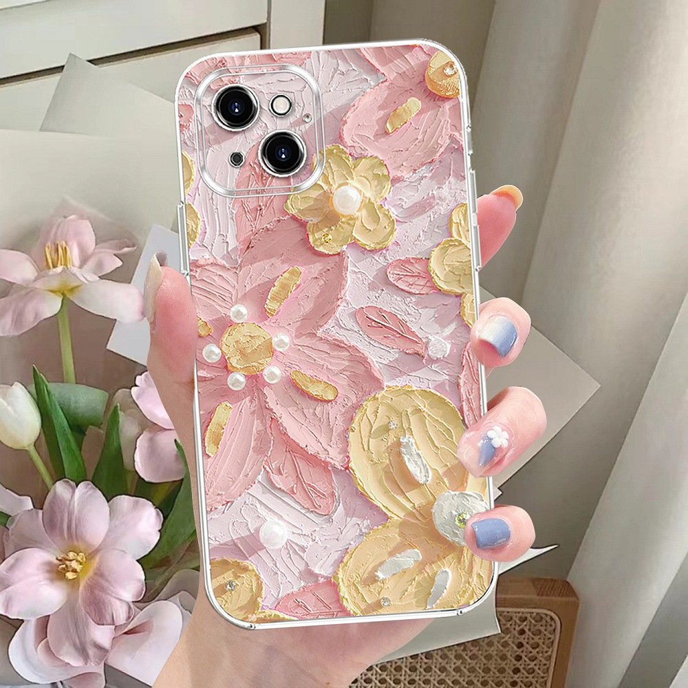 Artistic Oil-Painted Flower Red iPhone Case – Jasmine - Image 5