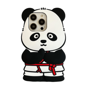 Waterproof Panda Cartoon Design Black iPhone Case – Panda