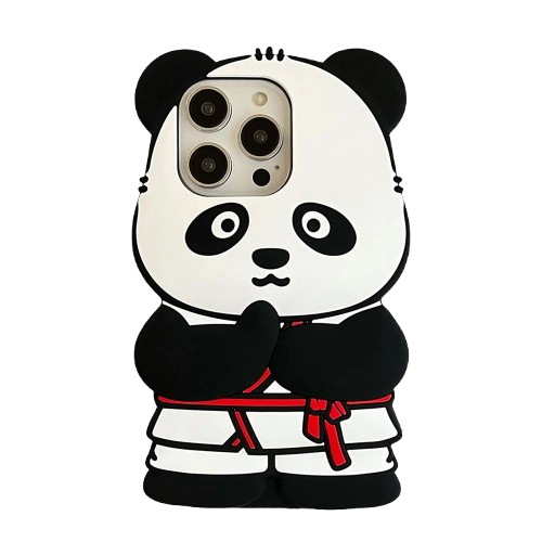 Case and Cover iPhone 15 Black and White Back View Panda Aqvica in India