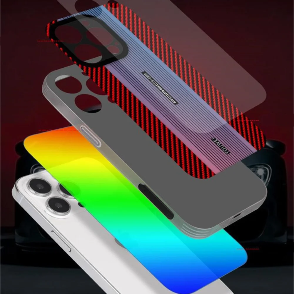 Slim Carbon Fiber Textured iPhone Case with Shockproof Protection – Porsche - Image 7
