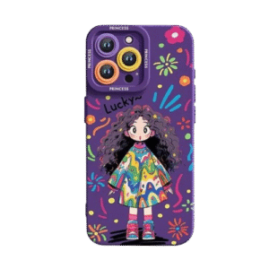 Case and Cover iPhone 16, 16E, 16 Plus, 16 Pro, 16 Pro Max Purple Back View Princess princess in India