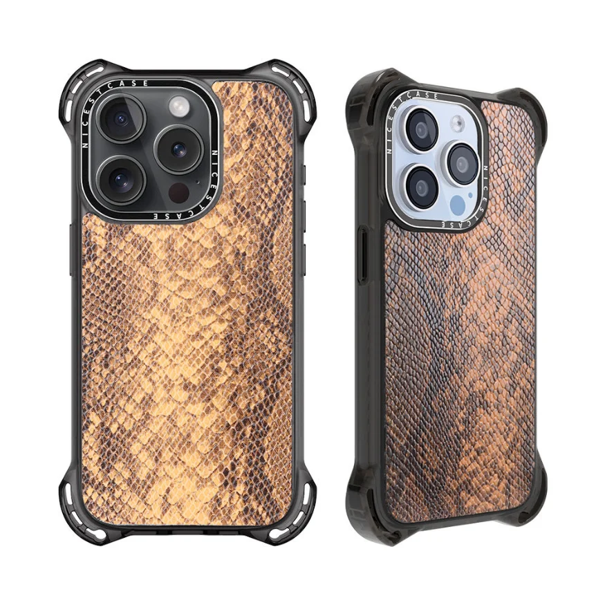 Shockproof Leather iPhone Case with Reinforced Corners & Metal Camera Frame – Tiger - Image 5