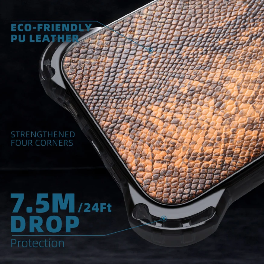 Shockproof Leather iPhone Case with Reinforced Corners & Metal Camera Frame – Tiger - Image 7