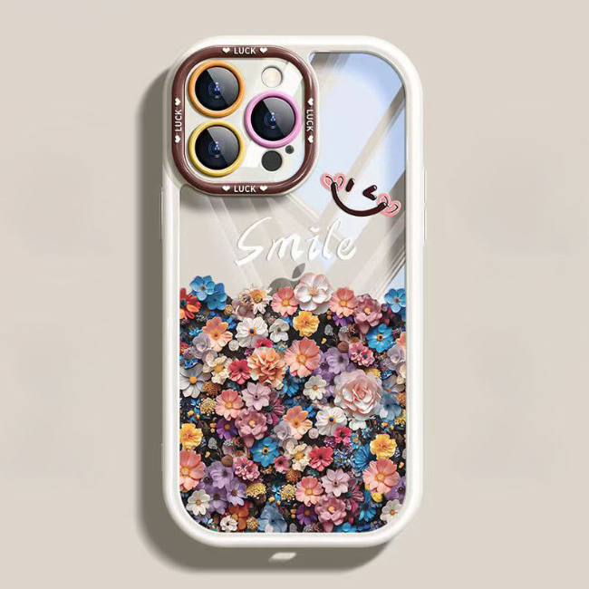 Shockproof Flower Pattern Glitter iPhone Case – Stylish Floral Protective Cover - Image 3