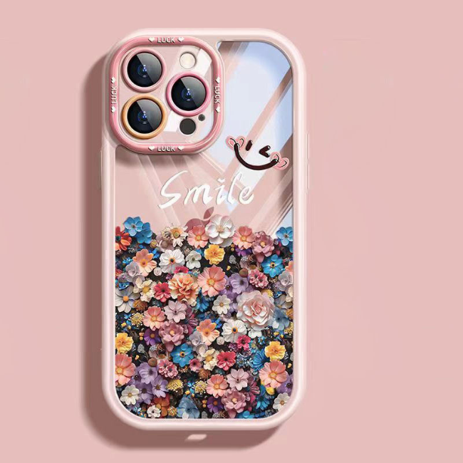 Shockproof Flower Pattern Glitter iPhone Case – Stylish Floral Protective Cover - Image 5