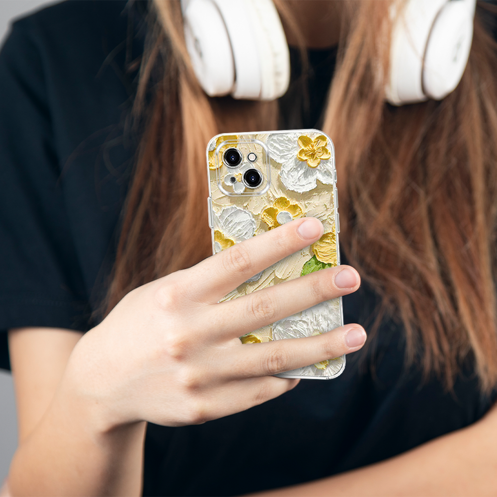 Protective Oil Painting Floral Purple iPhone Case – Tulip - Image 7