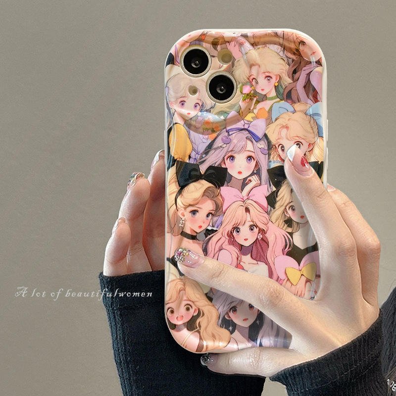 Elegant Women Wave Print White iPhone Case – Alia - Image 6