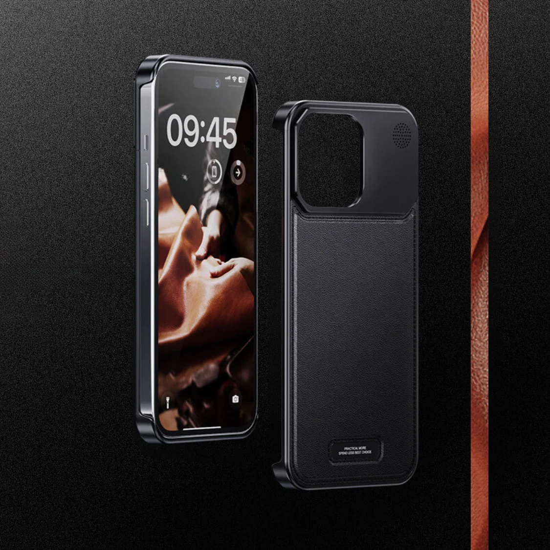 Aluminium iPhone Leather Case - Black - Will Smith - Image 5