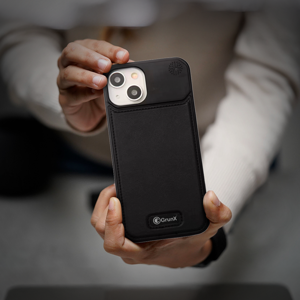 Aluminium iPhone Leather Case - Black - Will Smith - Image 3